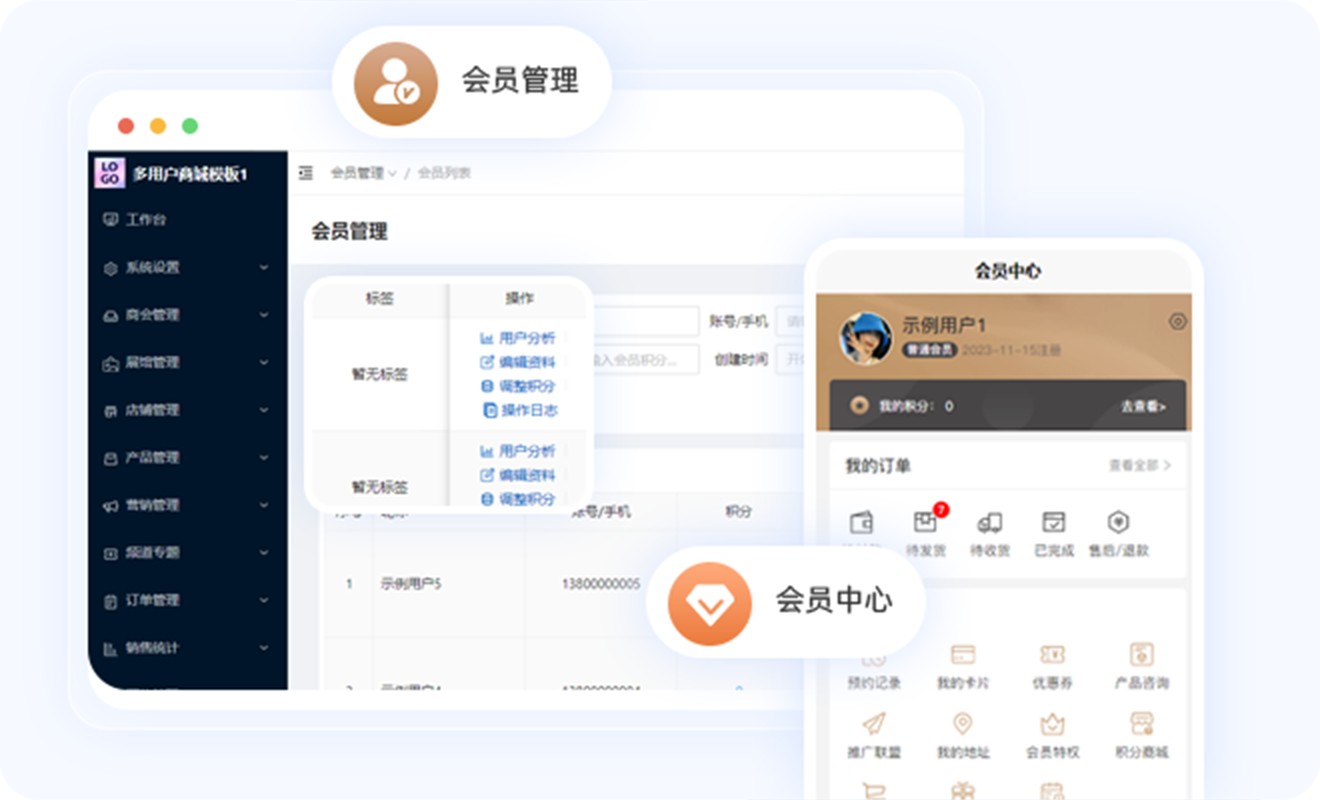 平臺(tái)會(huì)員系統(tǒng)